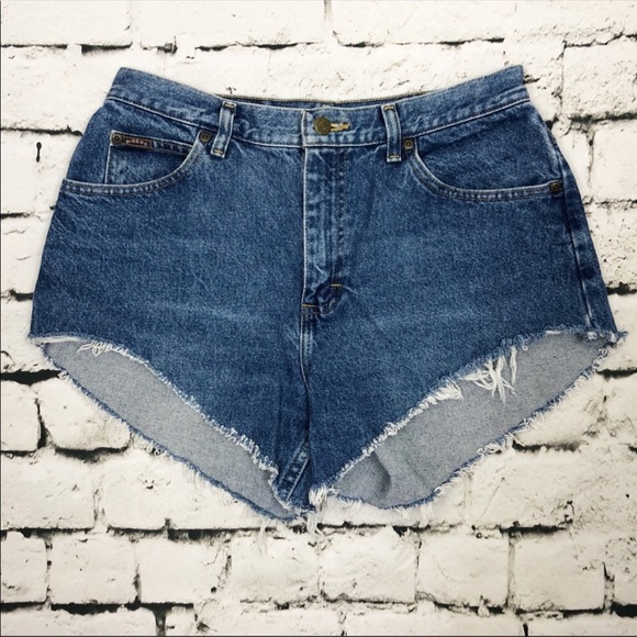 90s Vintage Riders Cut Off Denim Shorts - Picture 1 of 7